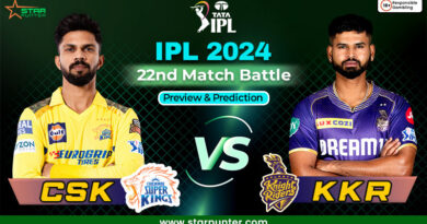 IPL 2024 22th Match Battle -CSK vs KKR - Preview And Prediction