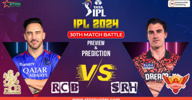 IPL 2024 30th Match Battle- RCB vs SRH - Preview And Prediction