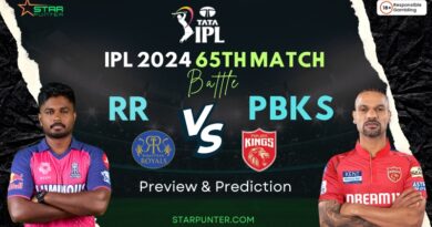 IPL 2024 65th Match Battle RR vs PBKS - Preview and Prediction