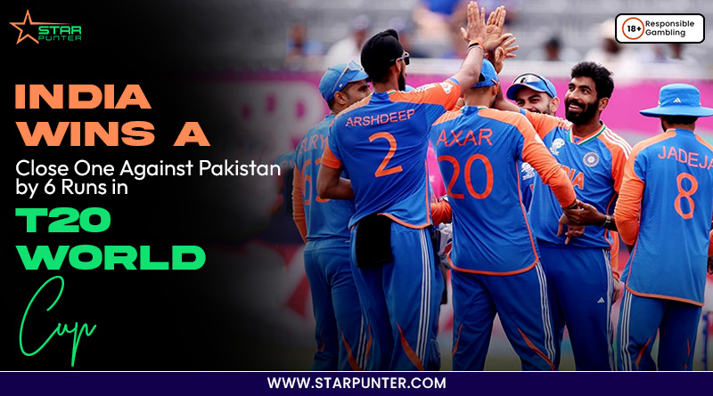 India Wins a Close One Against Pakistan by 6 Runs in T20 World Cup